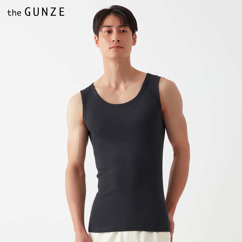 【綿100%/リブ】タンクトップ